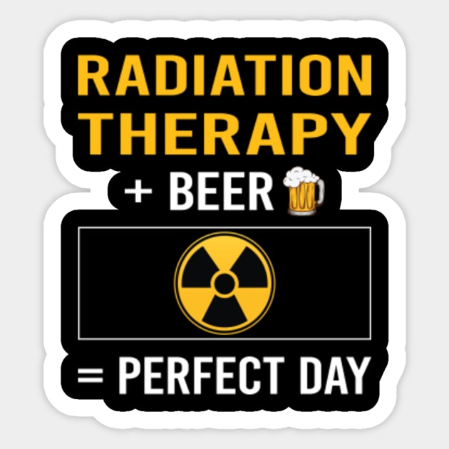 Beer Day Radiation Therapy Radiotherapy Radiation Therapy Sticker
